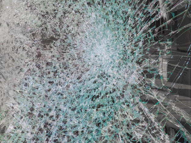 Photo broken glass texture background