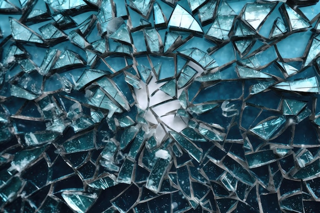 Photo broken glass texture