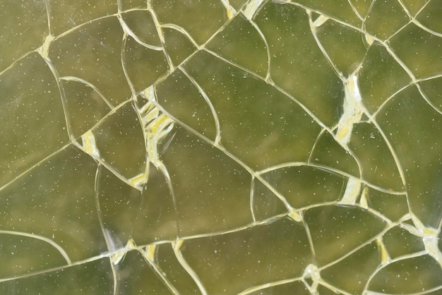Foto vetro rotto con texture di sfondo di crepe