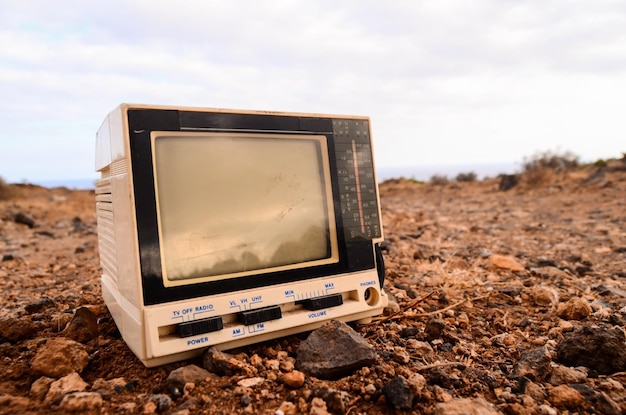 Broken Gray Television Abandoned