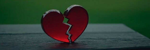 Photo broken heart the concept of divorce and separation