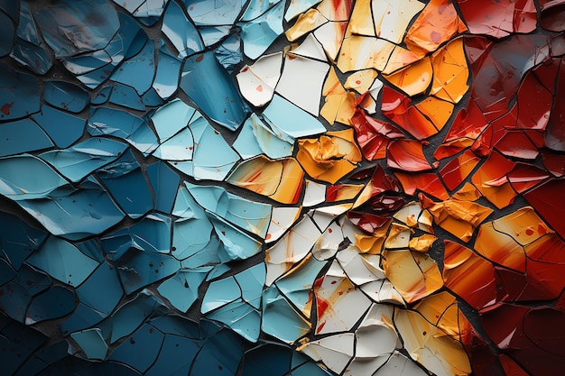 a broken painting symbolizing shattered creativity AI generated