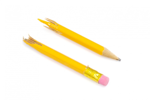 Broken pencil, two halves