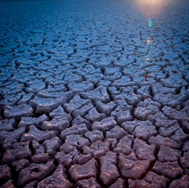 Broken soil in Pampas environment Patagonia Argentina