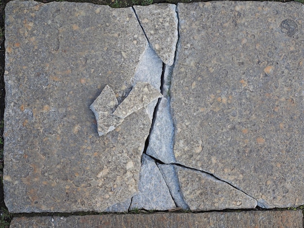 Broken stone slab