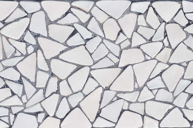 Photo broken tiles mosaic seamless pattern.