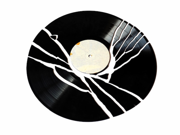 Broken vinyl record