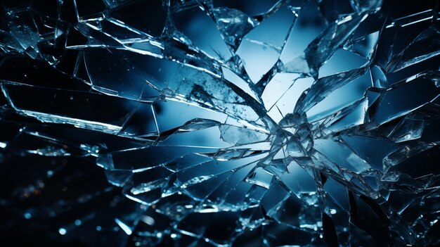 Сломанное стекло окна сломано в трещинах абстрактный фон