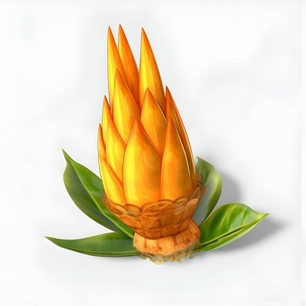 Bromeliad isolated on white background 3D illustration