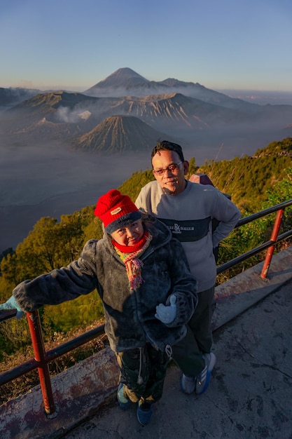 Foto bromo sunrise genomen vanaf pananjakan sunrise point