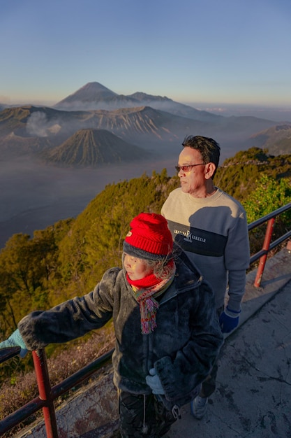 Foto bromo sunrise genomen vanaf pananjakan sunrise point