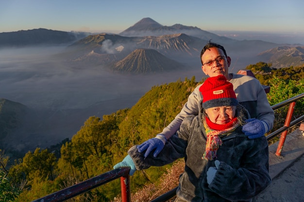 사진 pananjakan sunrise point에서 찍은 bromo 일출