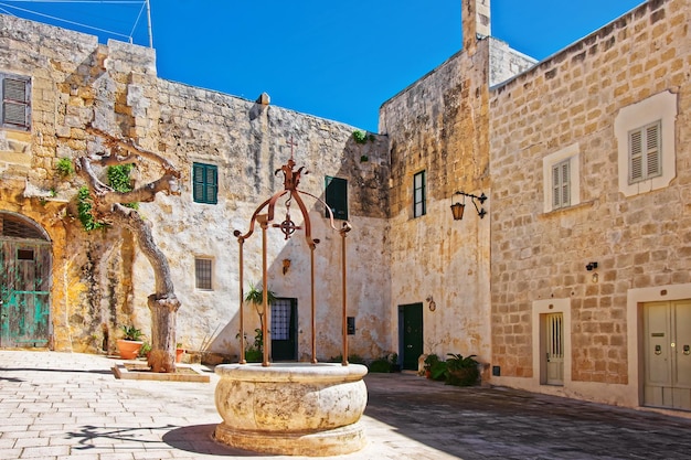 Bron op het Misrah Mesquita-plein in Mdina, Malta