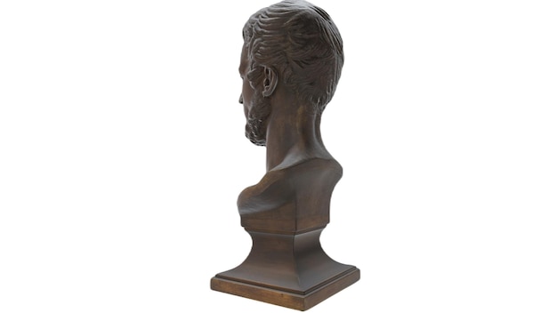 Bronze bust of a man with a beard