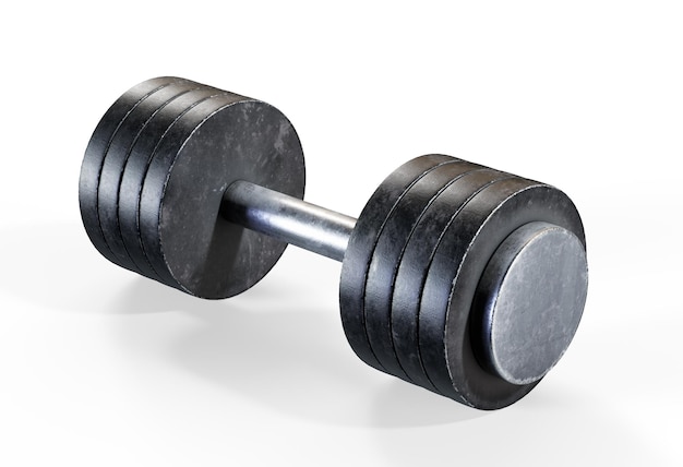 Bronze Dumbbell 3d illustration 3d render