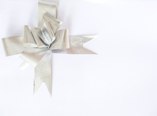 Bronze ribbon on isolated white background