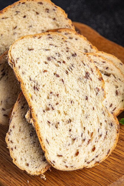 Brood lijnzaad bakkerij product gezonde maaltijd eten dieet snack op tafel kopieer ruimte voedsel