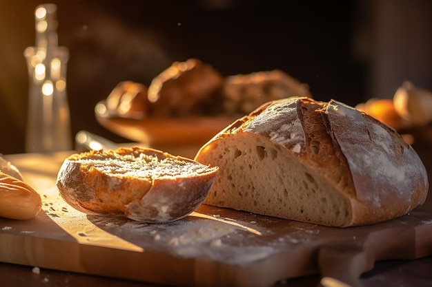 Brood op een snijplank