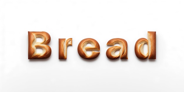 Foto brood typografie tekstontwerp illustratie achtergrond