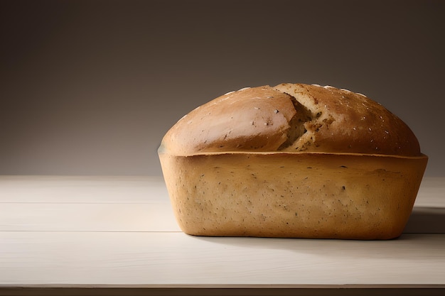 Broodbrood esthetische fotoshoot van broodproduct geïsoleerde achtergrond AI gegenereerd beeld