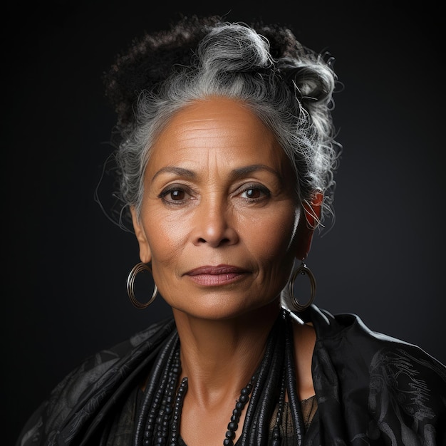 Brooding Polynesian Woman in Candid Studio Headshot