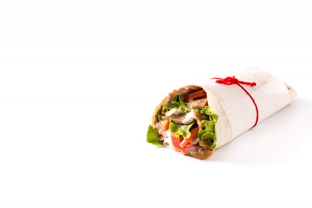 Foto broodje doner kebab of shoarma