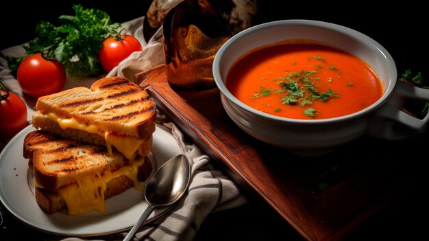 broodje met kaas en groenten op tafel