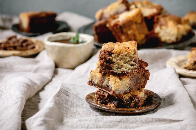 Brookies brownies and cookies cake