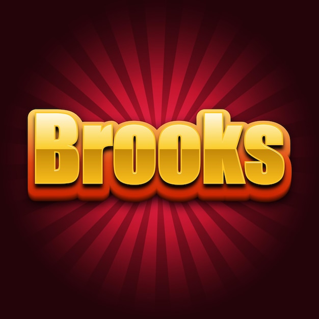 Brooks Teksteffect Gouden JPG aantrekkelijke achtergrondkaartfoto