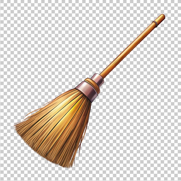 Broom isolated on transparent background