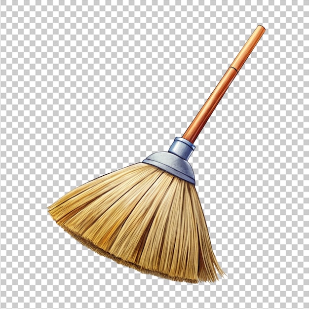 Broom isolated on transparent background