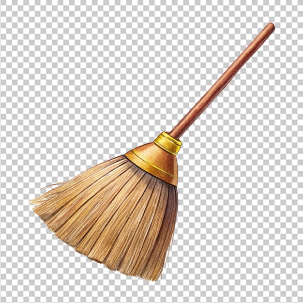 Broom isolated on transparent background