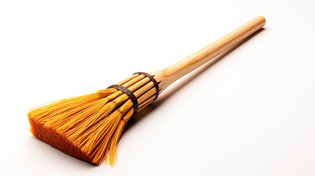 Broom on white background