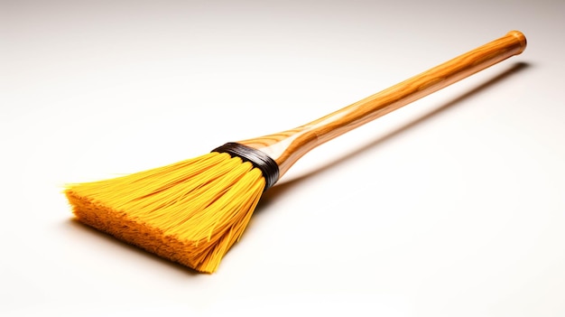 Broom on white background