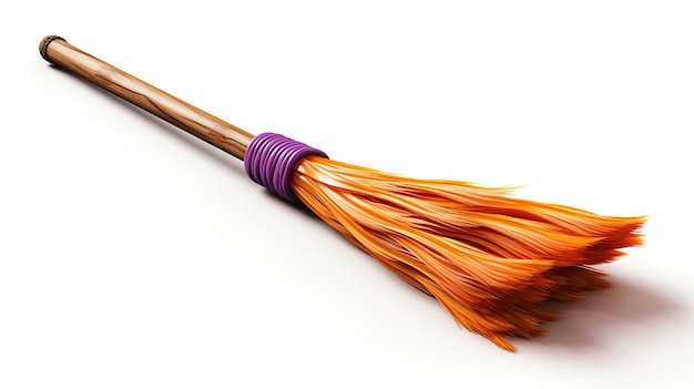 Premium Photo | A broom with a purple band