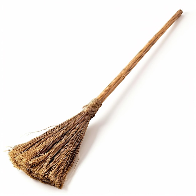 broomstick isolated on white background