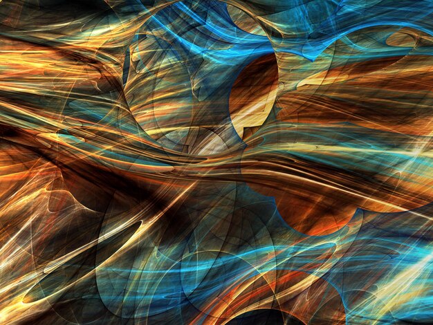 brown abstract fractal background 3d rendering illustration