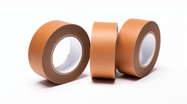 brown adhesive paper tape isolated