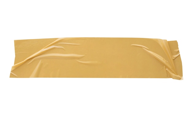 흰색 배경에 고립 된 갈색 접착 테이프