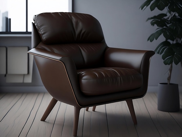 коричневый кресло