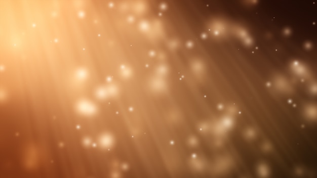 Photo brown background, digital signature with wave particles, sparkle.