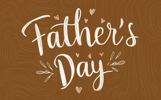 Photo a brown background with a text father day written on it