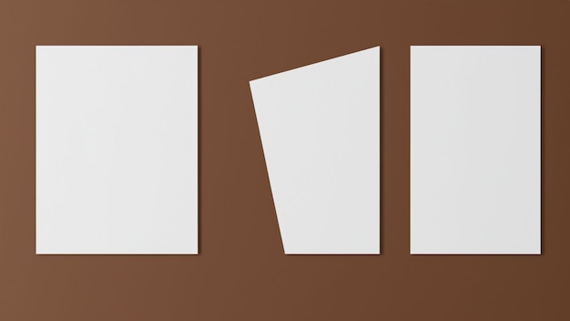 A brown background with a white rectangle on it