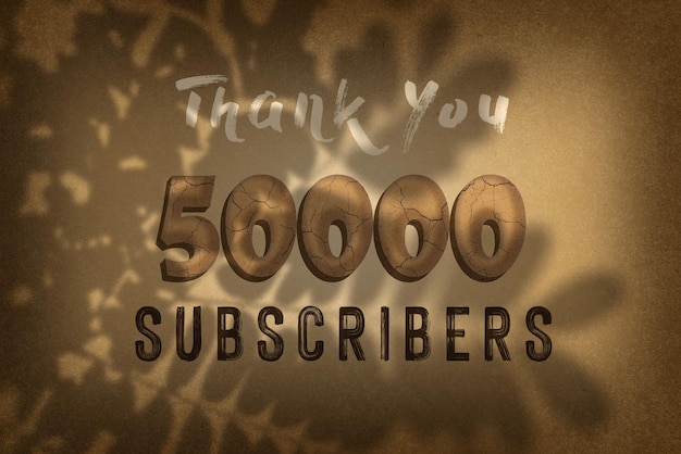 A brown background with the words 500, 000 subscribers written on it.