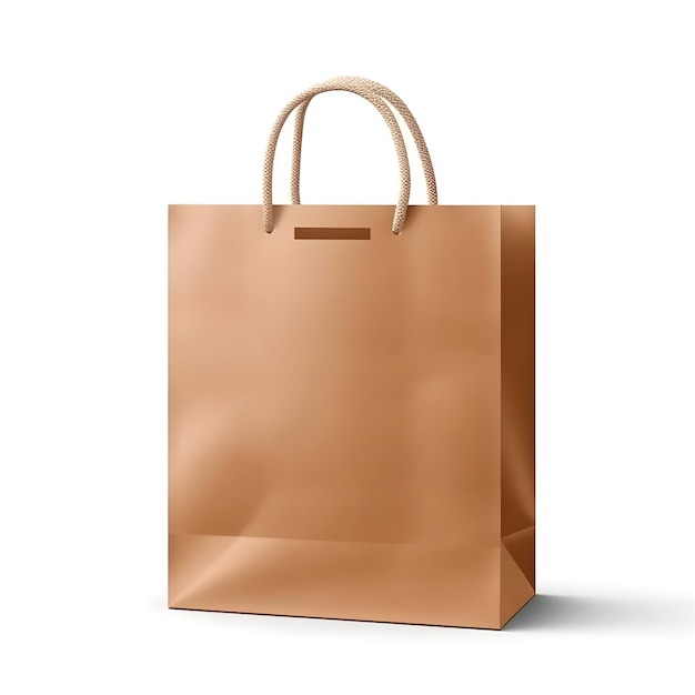 A brown bag with handles