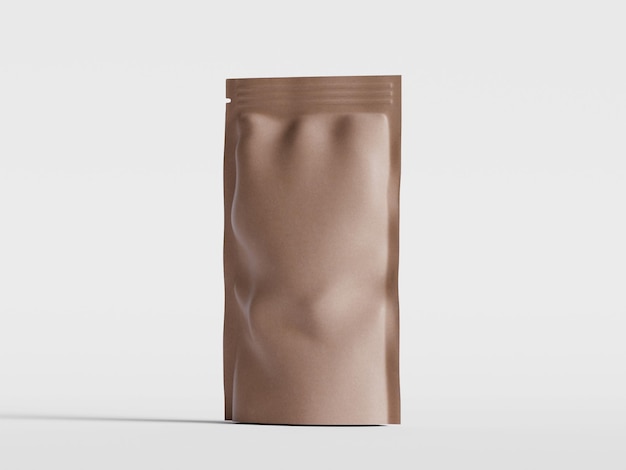 a brown bag with a white background and a brown bag