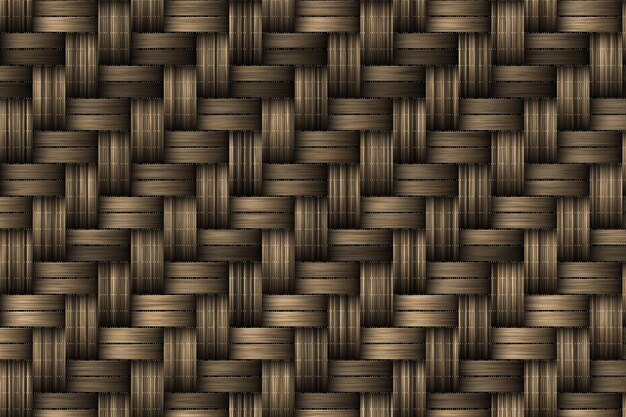 Photo brown basket weave seamless background classic cross woven texture decorative pattern natural wicker bamboo effect