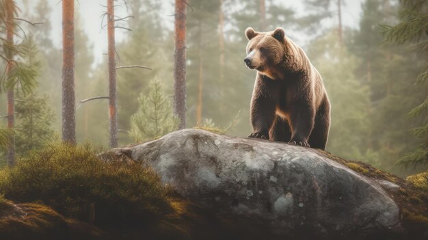 brown bear in the forest