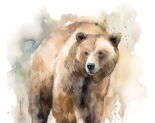 Brown bear generate ai