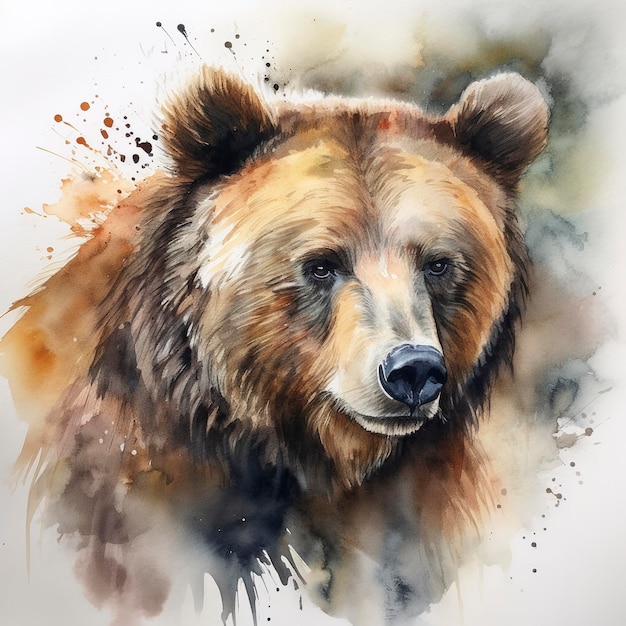 Brown bear generate ai